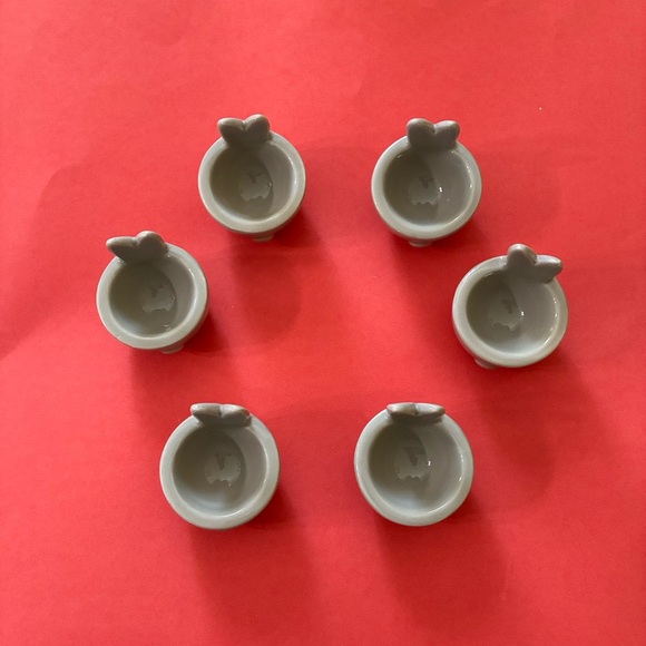 Ceramic, Bunny Votive, Egg or Dessert Holders (set of 6) - Picture 6 of 8